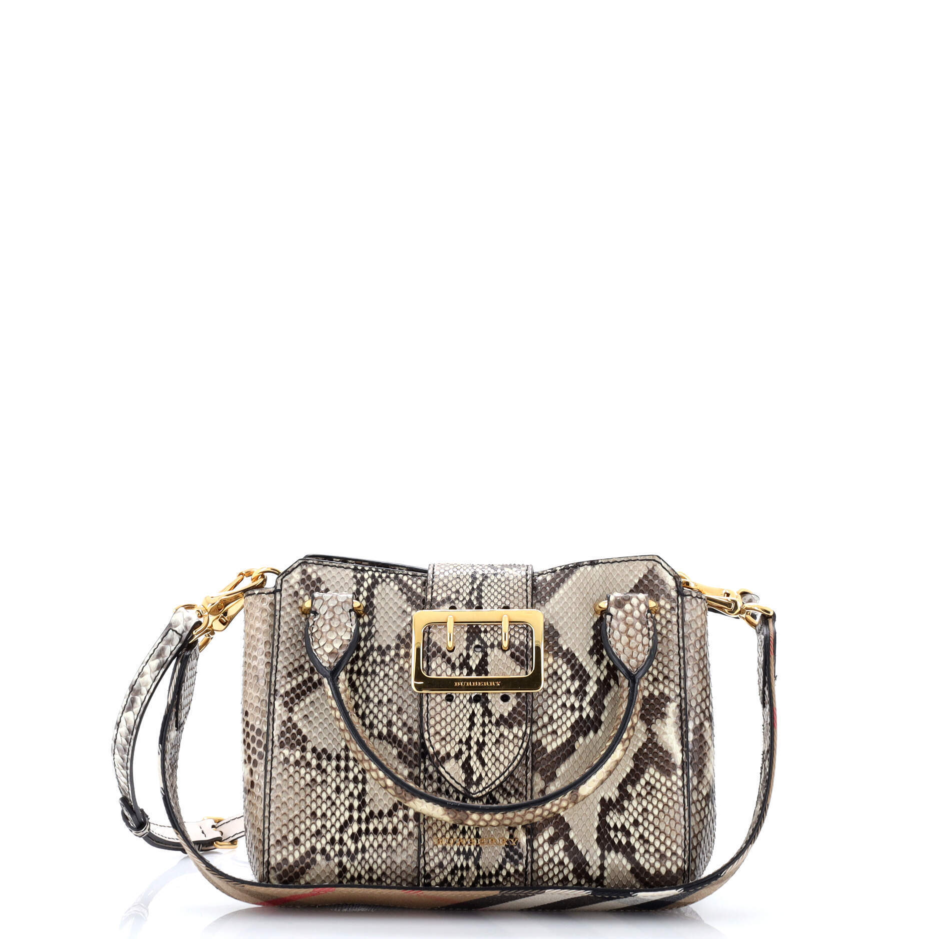 Burberry Small Buckle Tote Python